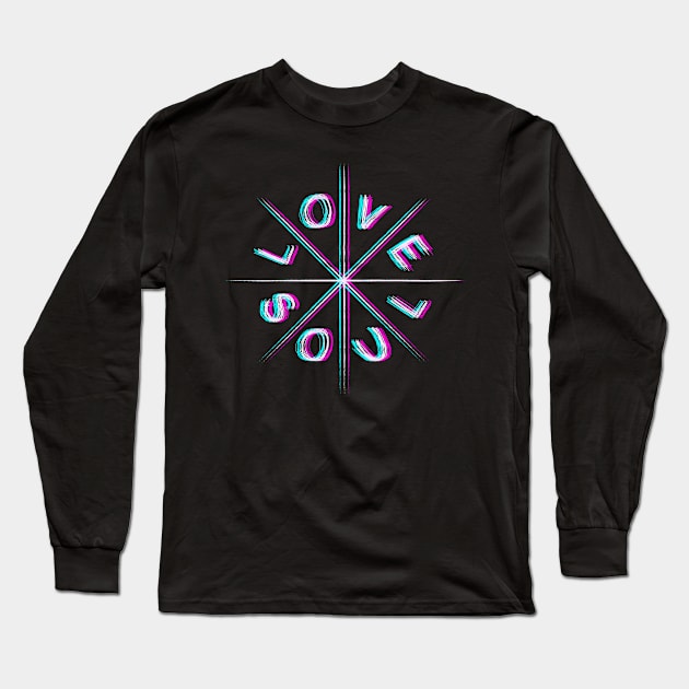 Love and soul in harmony Anaglyph Long Sleeve T-Shirt by BestsellerTeeShirts